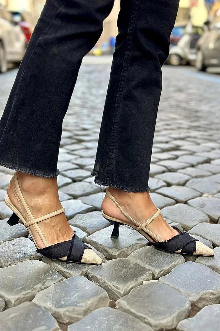 Ascensao - Beige Slingback Sandals
