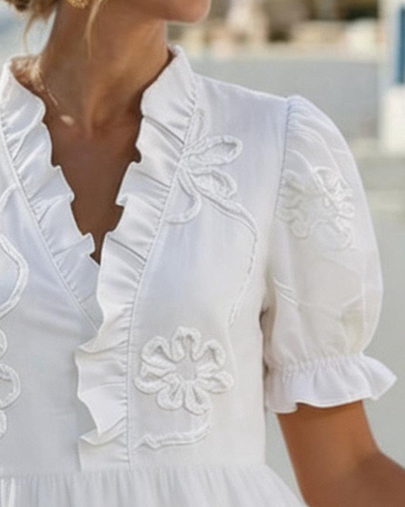 Frederica | Midi Dress with Cross Design