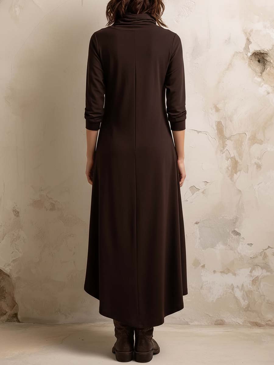 Μίντι Φόρεμα Boho με Πλαϊνή Κουμπότρυπα