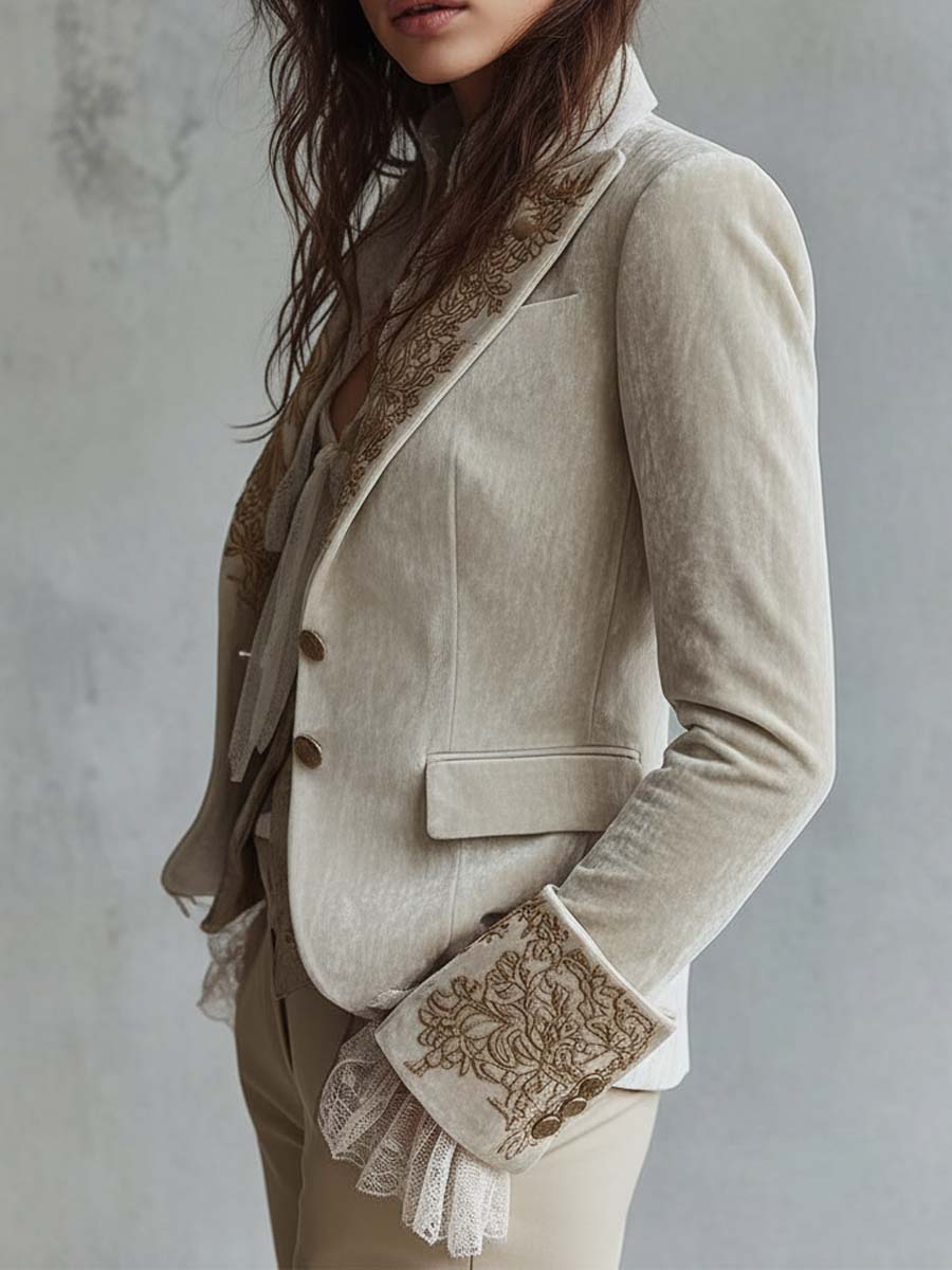 Amberly | Tailored Embroidered Blazer