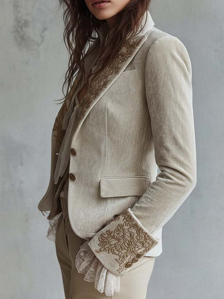 Amberly | Tailored Embroidered Blazer