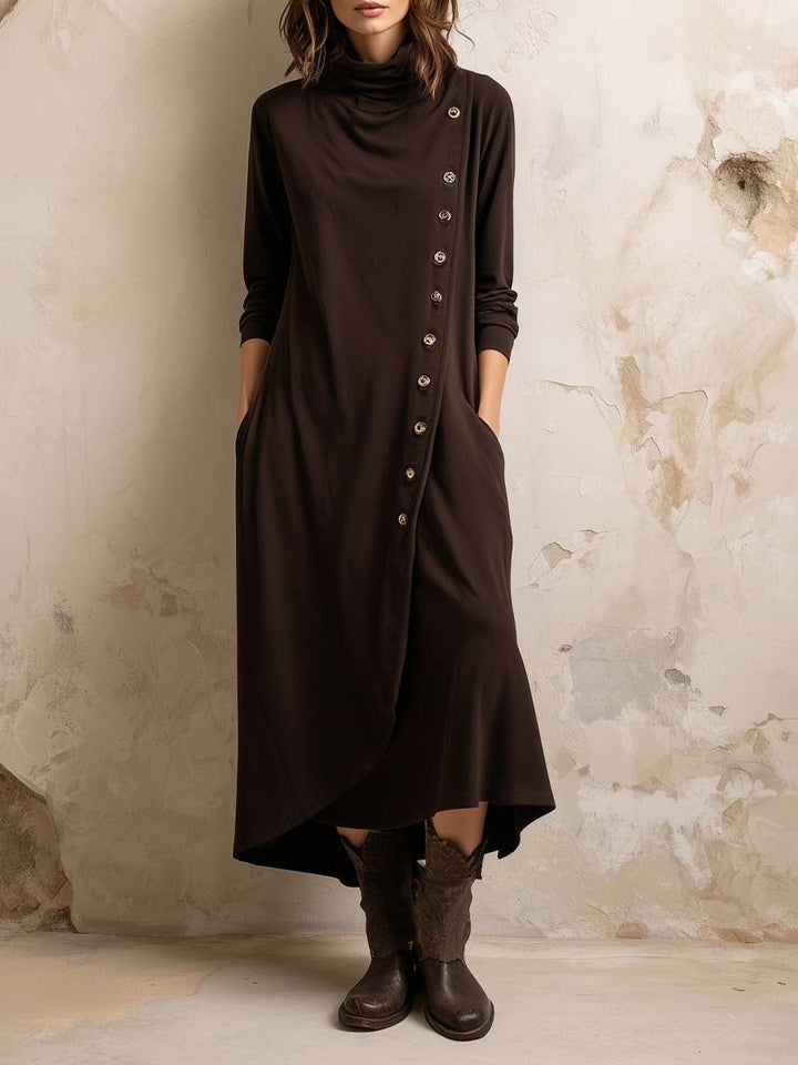 Μίντι Φόρεμα Boho με Πλαϊνή Κουμπότρυπα