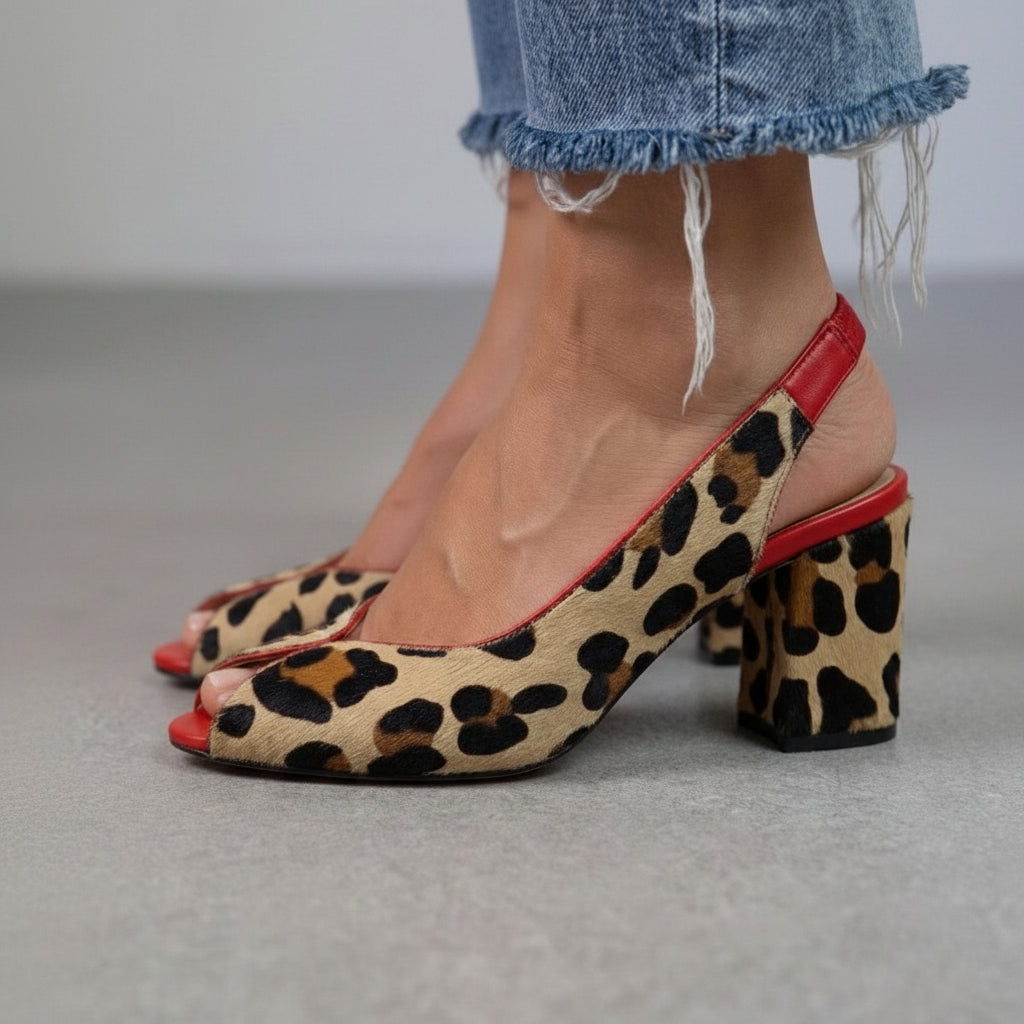 Amadora - Κόκκινα Slingback Παπούτσια