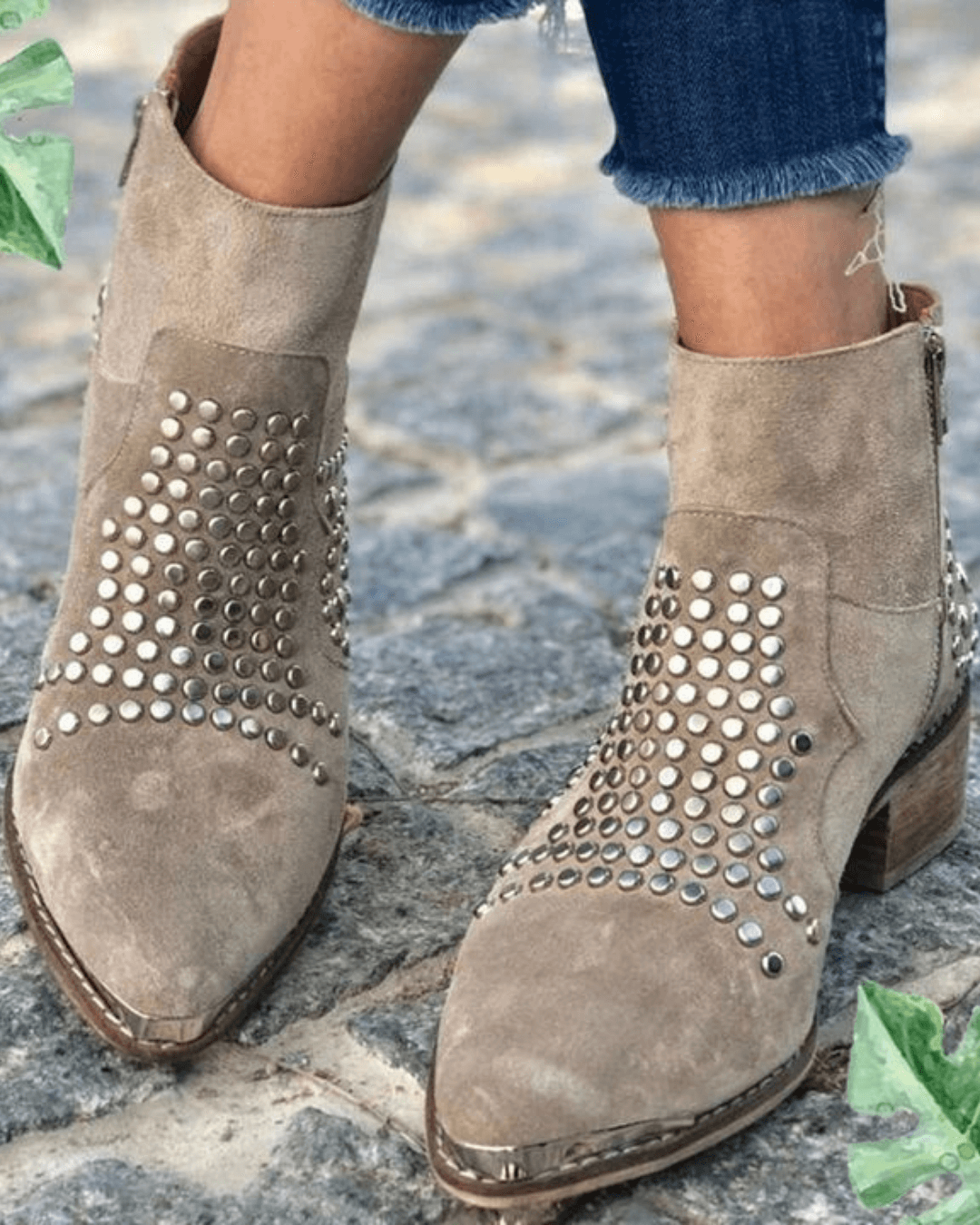 Henedina - Chunky Nubuck Ankle Boots