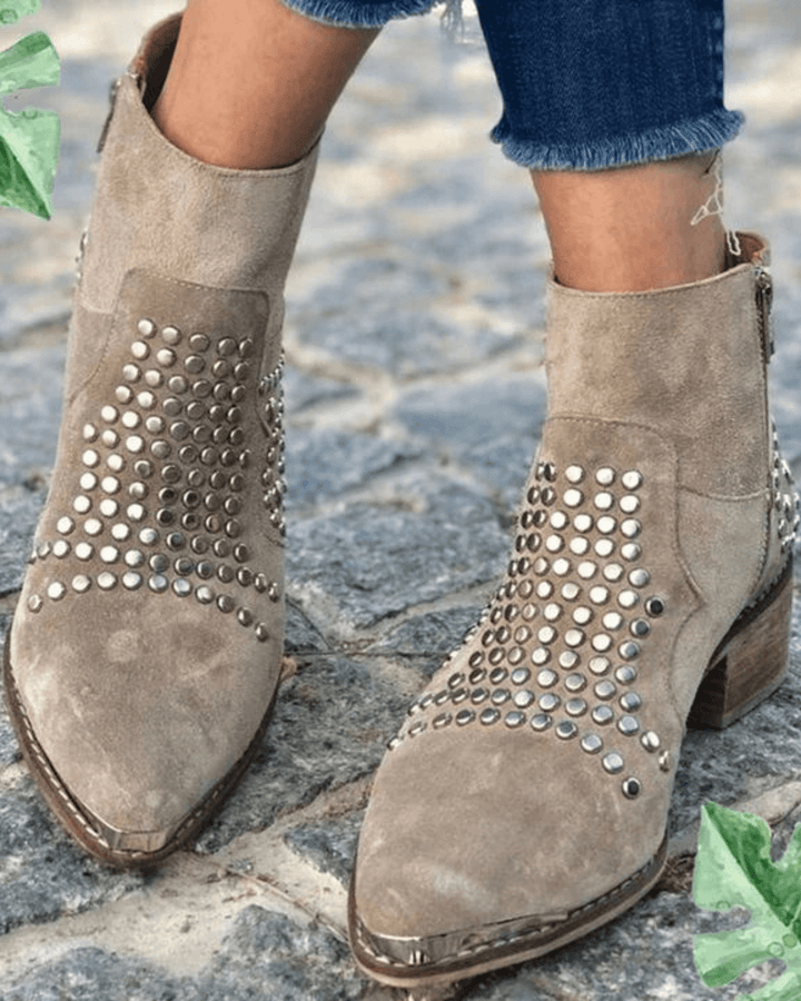 Henedina - Chunky Nubuck Ankle Boots