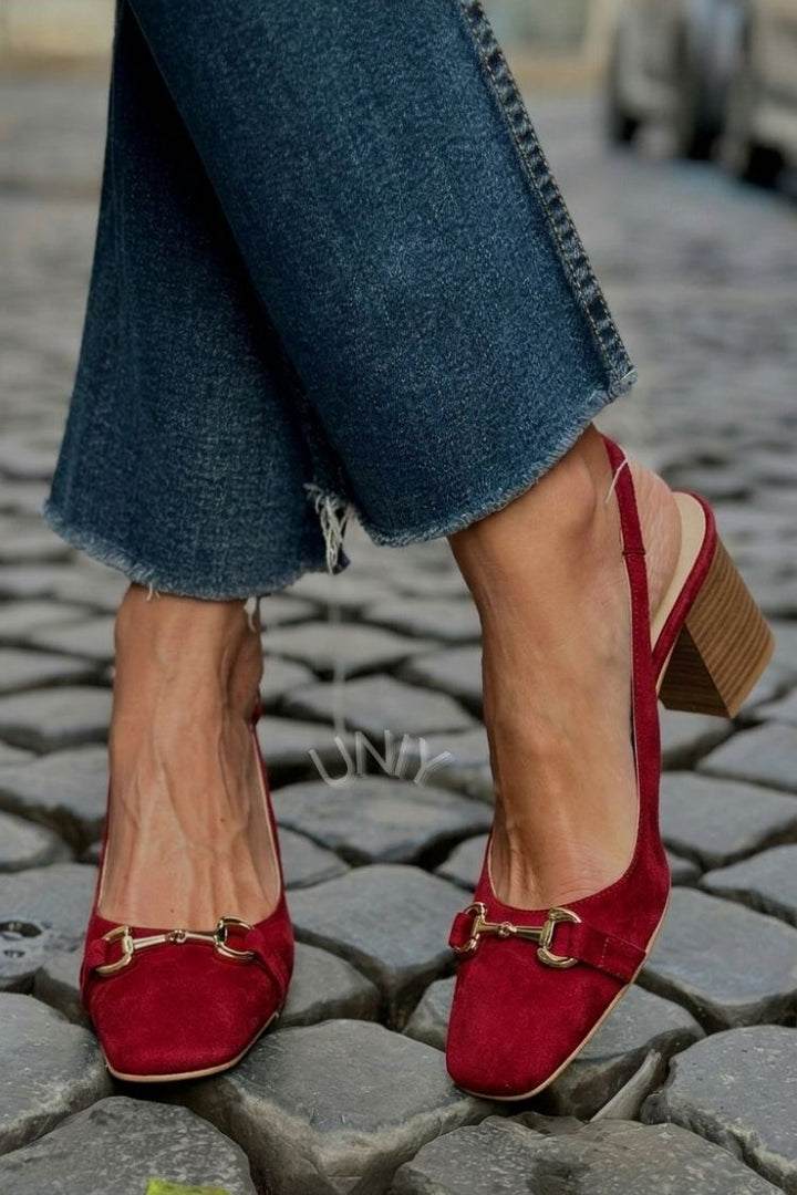 Honorina - Nubuck Heeled Pumps