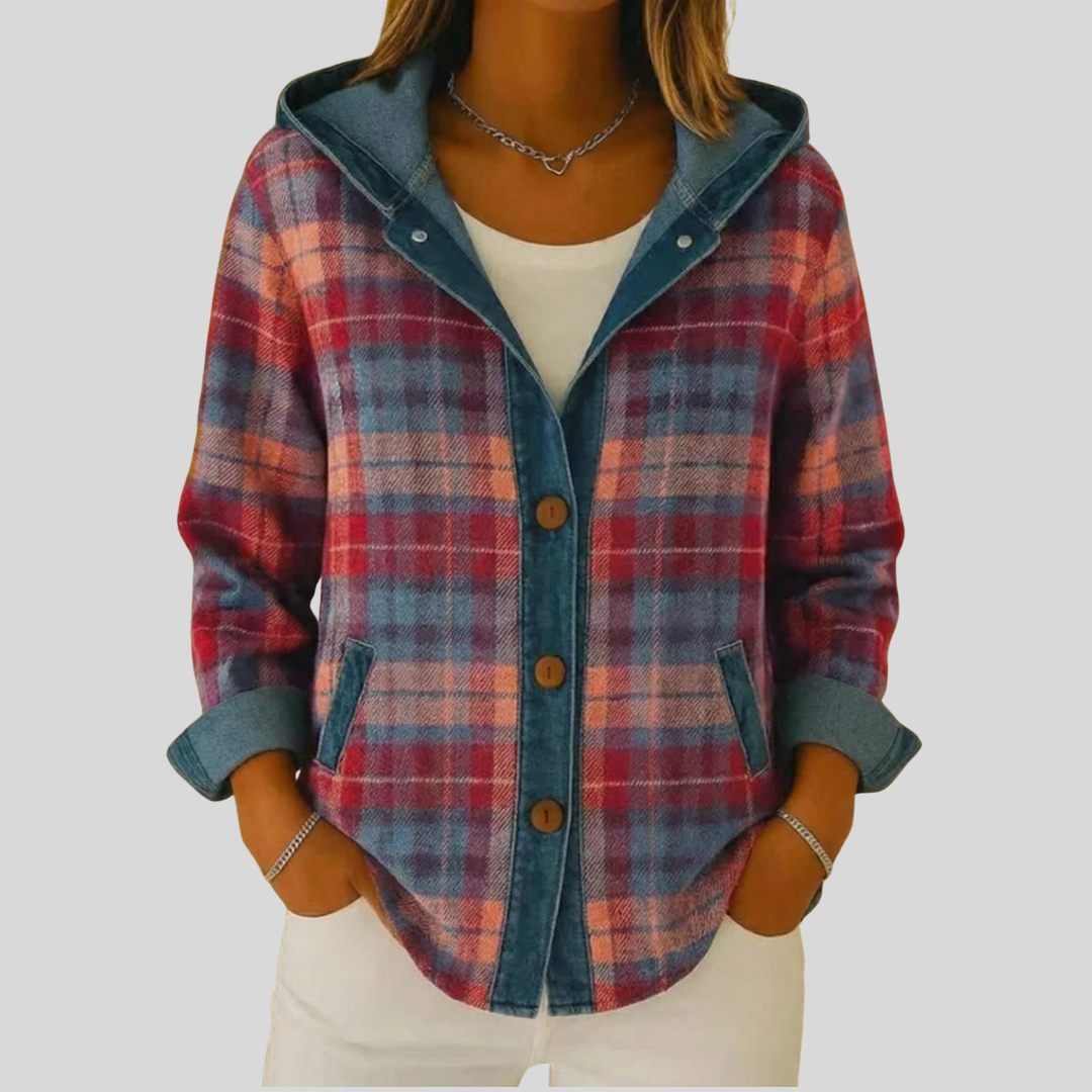 Reintje | Καρό Overshirt με Κουκούλα