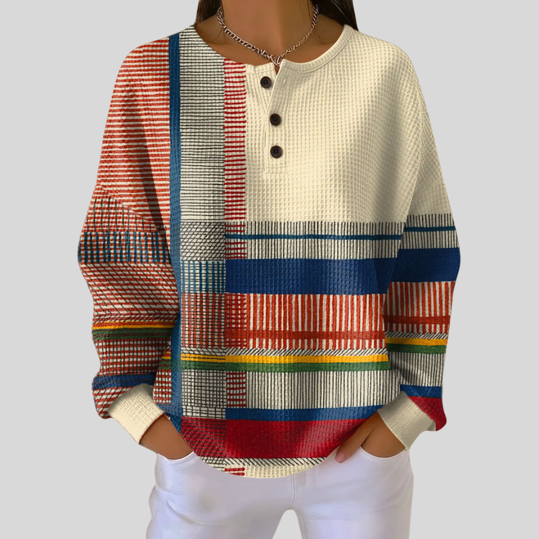 Gonneke | Πολύχρωμο Henley-top