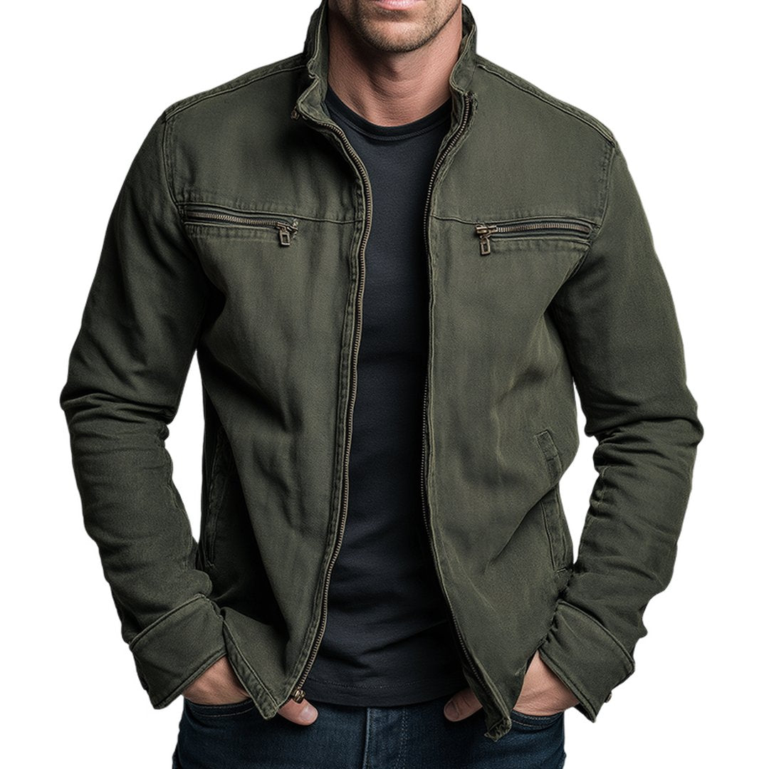 Rodney | Retro Cotton Zip-Up Jacket