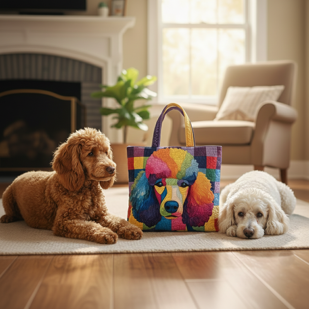 Τσάντα Tote με Κουβέρτα Poodle - Κωδικός GFTOTG79