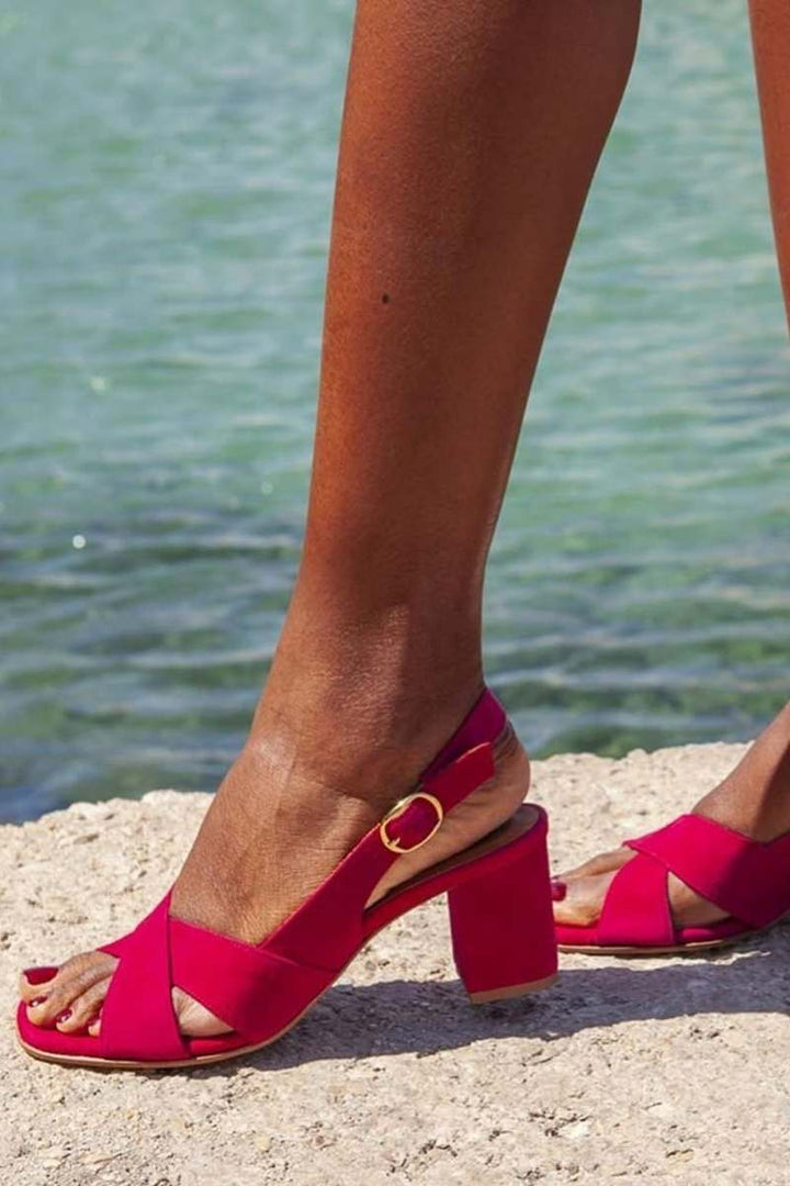 Marisela - Σουέτ Slingback Σανδάλια