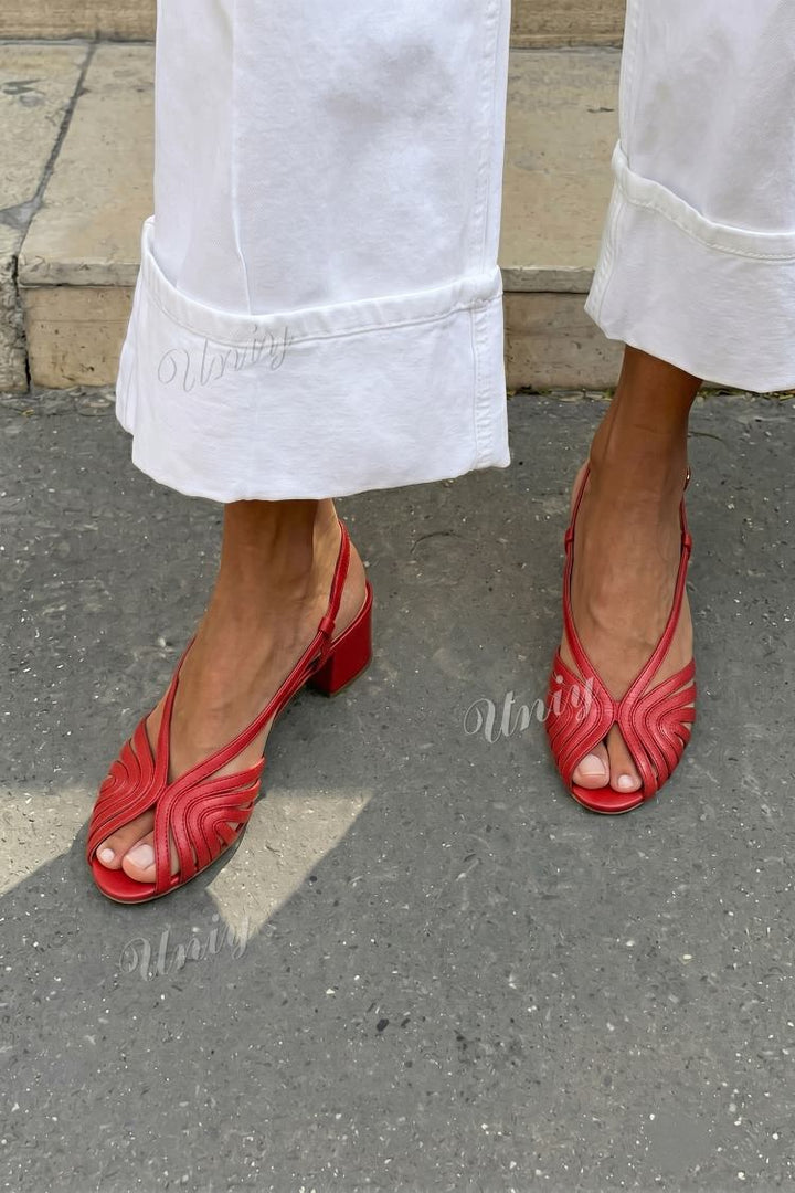Aurea - Slingback Σανδάλια σε Μεταλλικό Ροζ