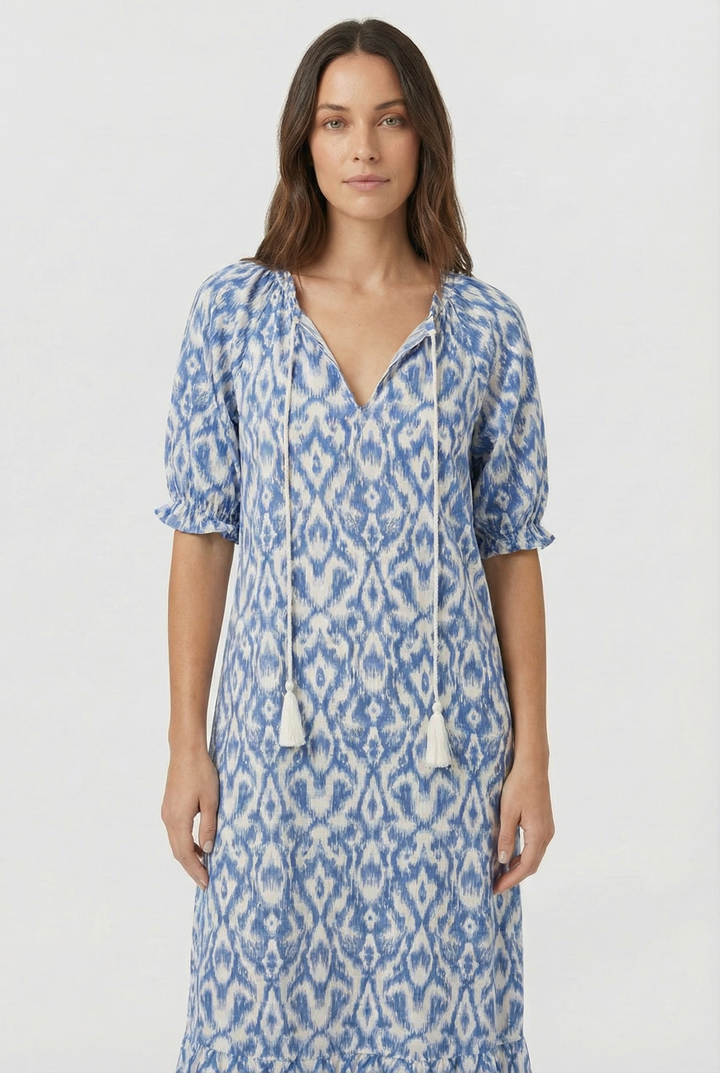 Denisa | Floral Maxi Dress with V-Neckline