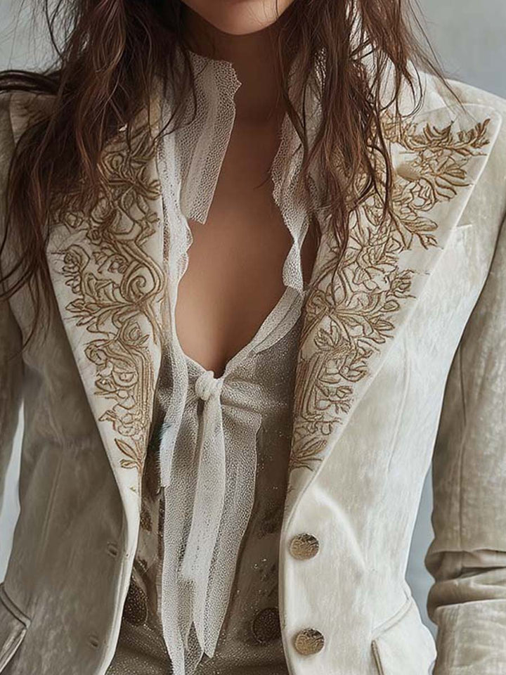 Amberly | Tailored Embroidered Blazer