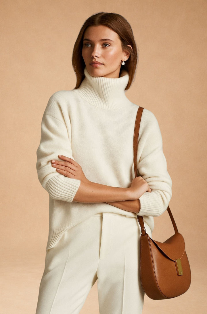Sixtine™ Γυναικείο Πουλόβερ με Ρολό Κολάρο - Απαλή Κομψότητα
