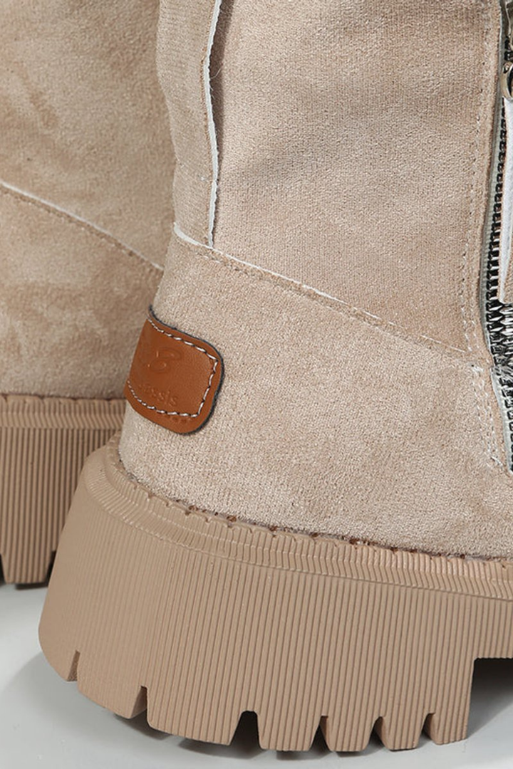 Χειμερινά ankle boots με ψηλή πλατφόρμα