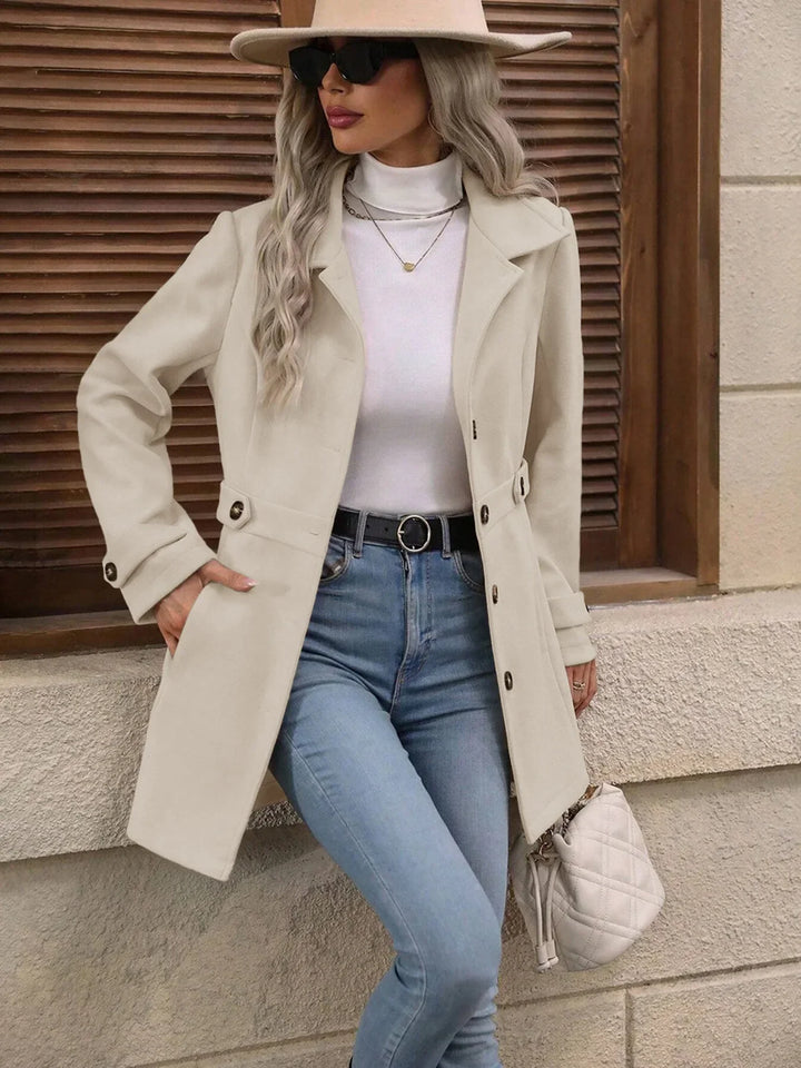 Φθινοπωρινό Μαλλί Παλτό – Κομψό Slim Fit για Ποικιλία Στυλ