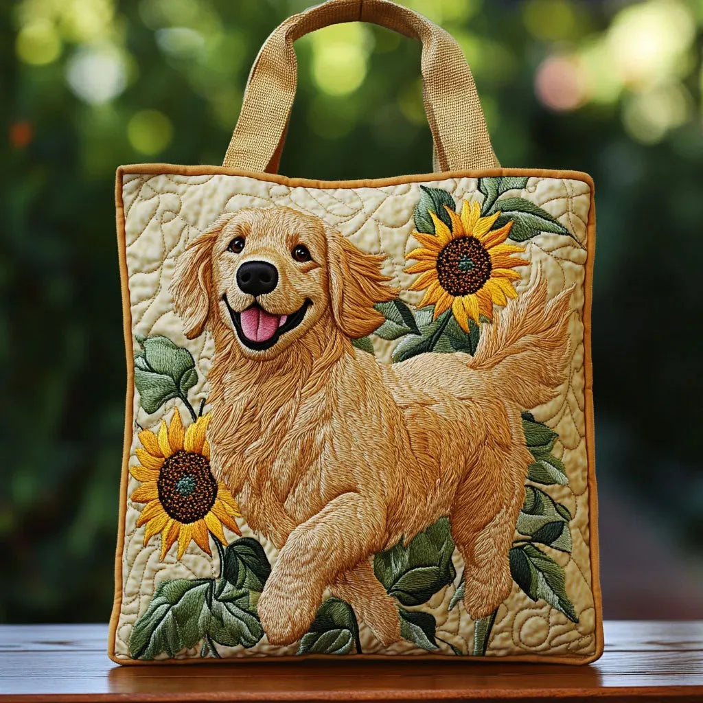 Χειροποίητη Τσάντα με Θέμα Golden Retriever