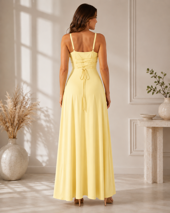 Neuza | Maxi Dress with Draped Neckline
