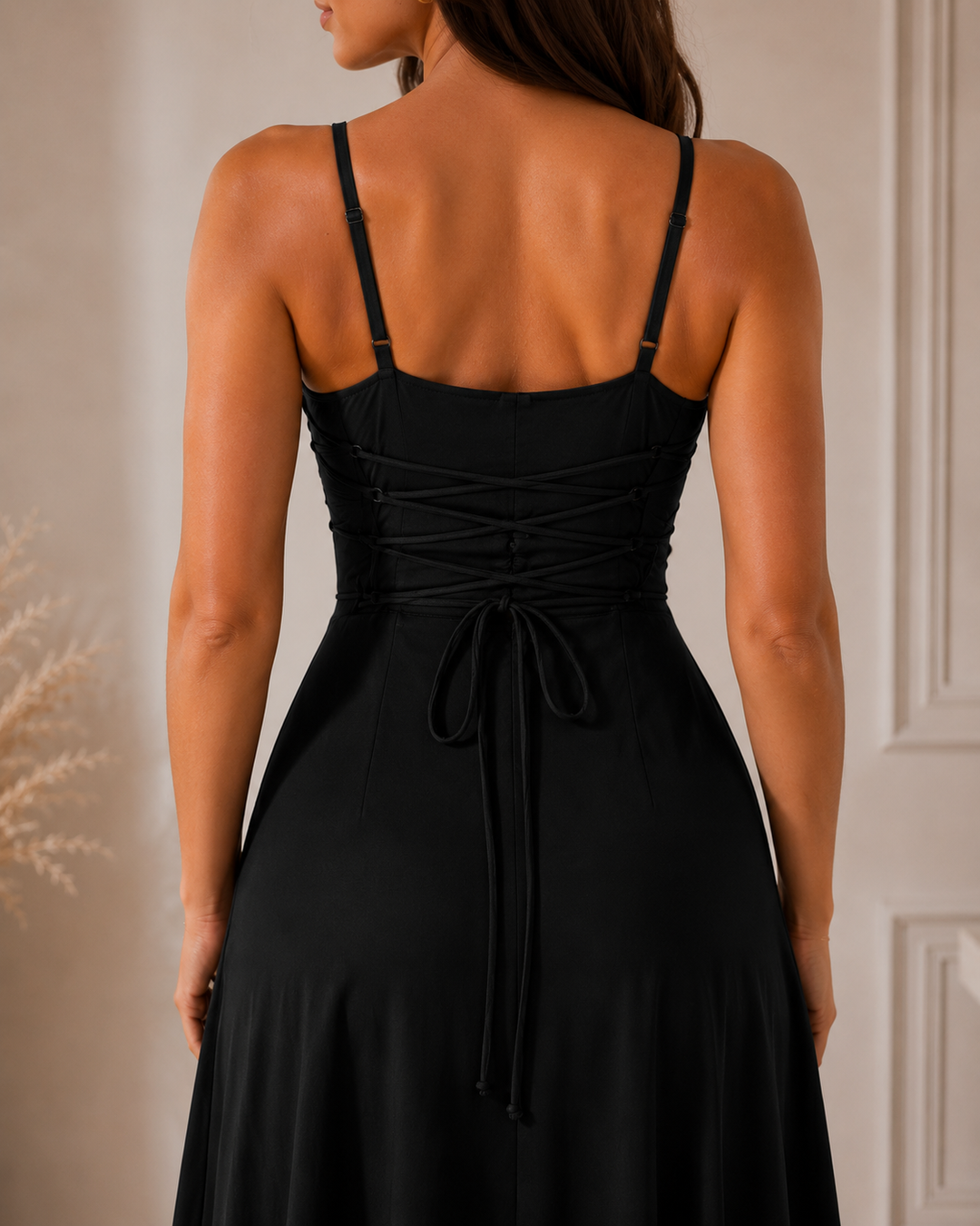Neuza | Maxi Dress with Draped Neckline