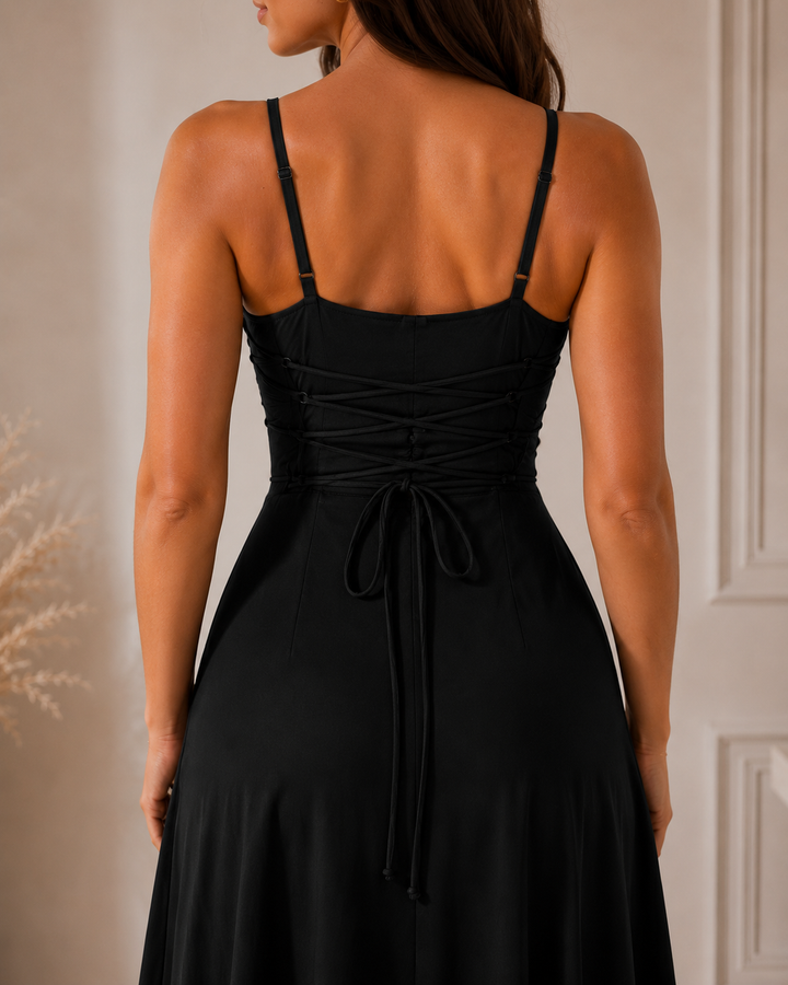 Neuza | Maxi Dress with Draped Neckline