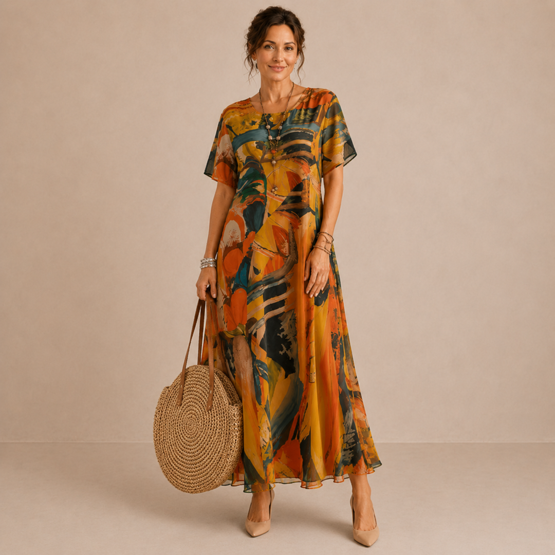 Ester | Chiffon Midi Dress