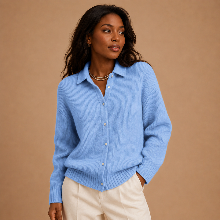 Caitlin | Structured Sweater with Buttons