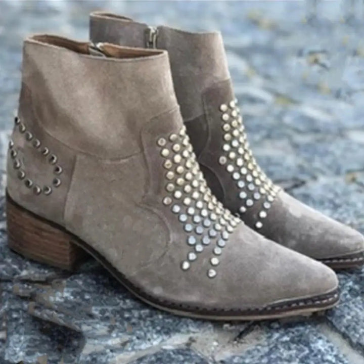 Henedina - Chunky Nubuck Ankle Boots