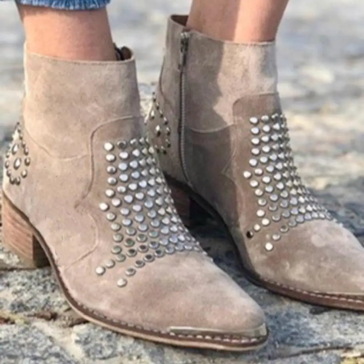 Henedina - Chunky Nubuck Ankle Boots