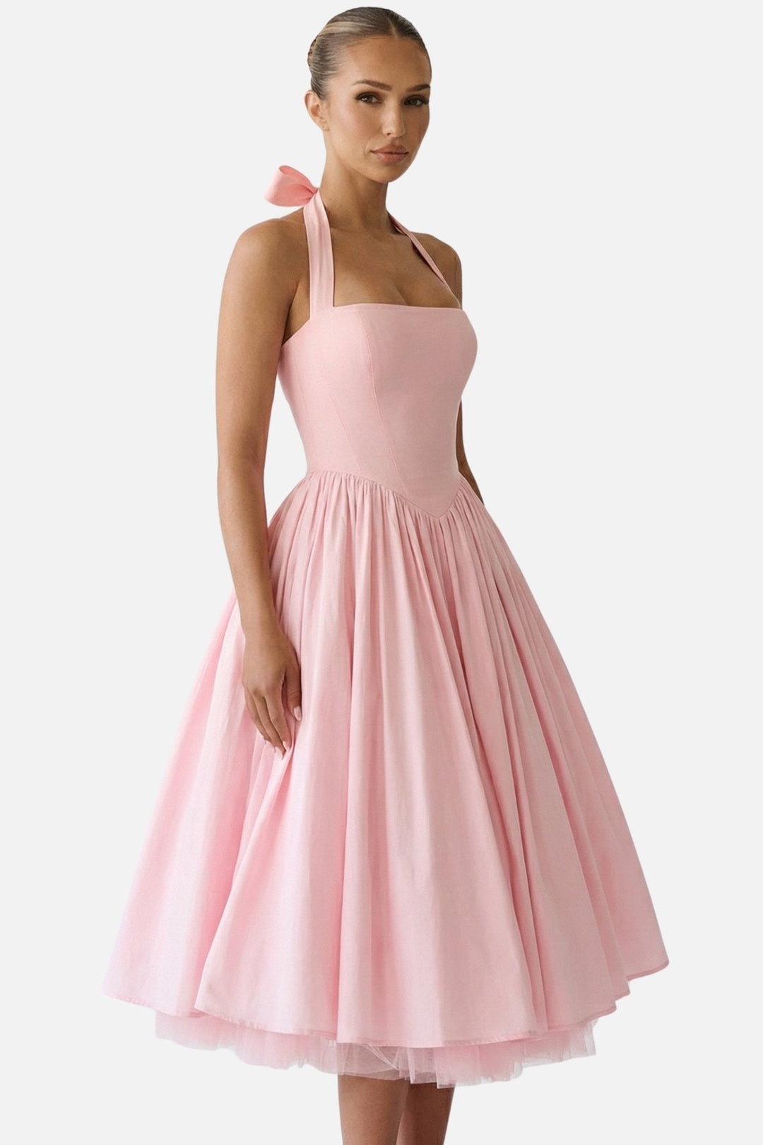 Brigita | Midi A-Line Dress with Neckline