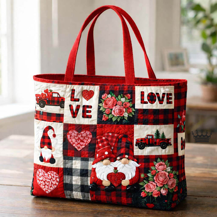 Τσάντα Tote Patch Quilted με Θέμα Αγάπης GFTOHD13447