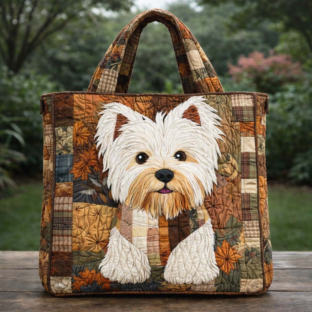 Φθινοπωρινή Τσάντα Tote με Σχέδιο Westie GFTOHD13525