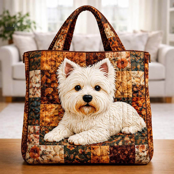 Άνετη Tote Τσάντα με Κέντημα Westie GFTOHD13527