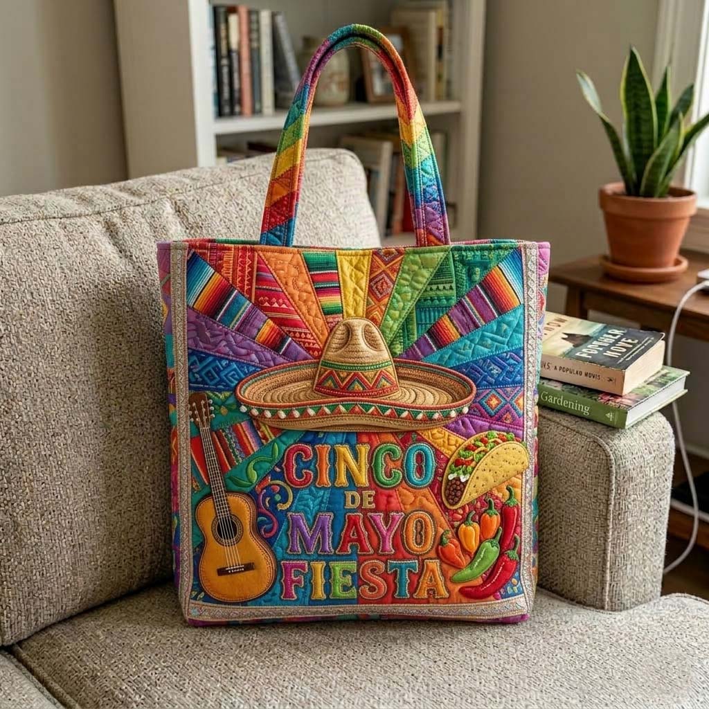 Τσάντα Tote με Κέντημα Cinco De Mayo - Κωδικός GFTOHD14983