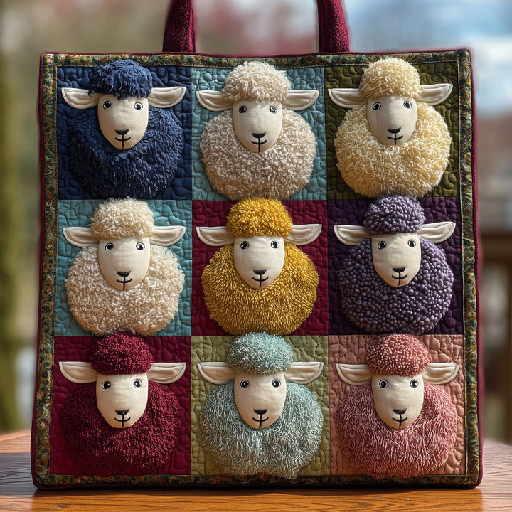 Τσάντα Tote με Κέντημα Sheep Heaven - Κωδικός GFTOHD8294