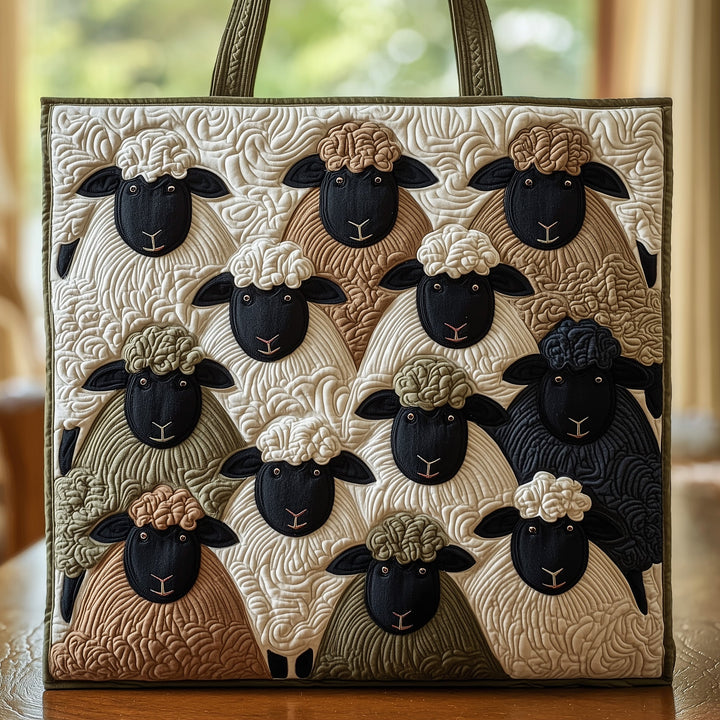 Τσάντα Tote με Κέντημα Sheep Heaven - Κωδικός GFTOHD8294