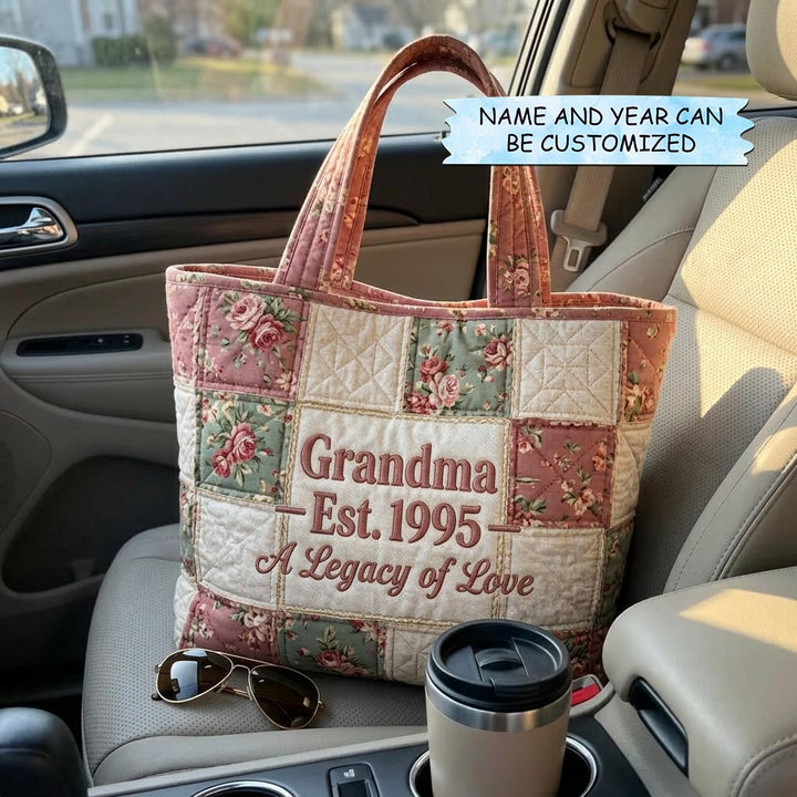 Τσάντα Tote με Κέντημα για Μαμά Bloom - Κωδικός QTCUZ GFTOMA10339
