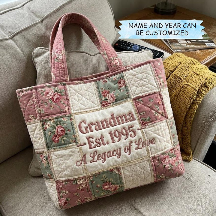 Τσάντα Tote με Κέντημα για Μαμά Bloom - Κωδικός QTCUZ GFTOMA10339