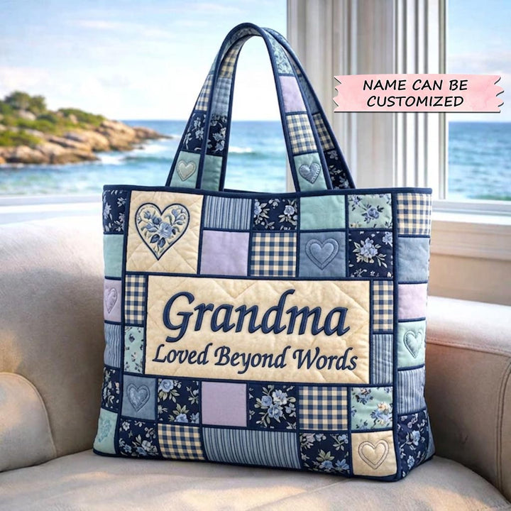 Τσάντα Tote με Κέντημα Sweet Bloom - Κωδικός QTCUZ GFTOMA10341