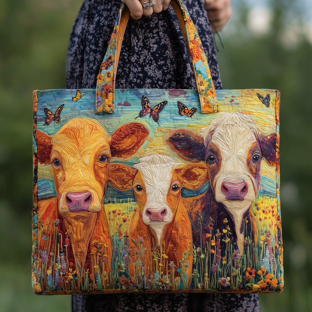Τσάντα Tote Moo Meadows με Κέντημα GFTOMA3382