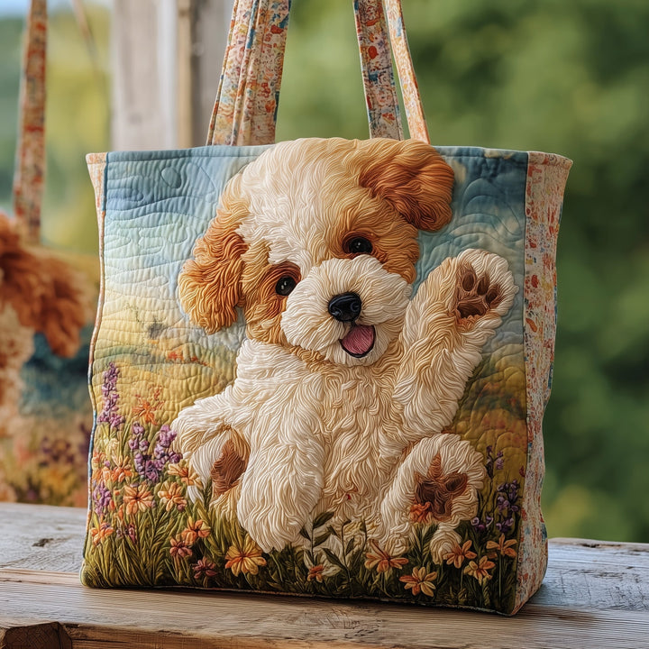 Τσάντα Tote με Κουβέρτα Poodle - Κωδικός GFTOMA3678