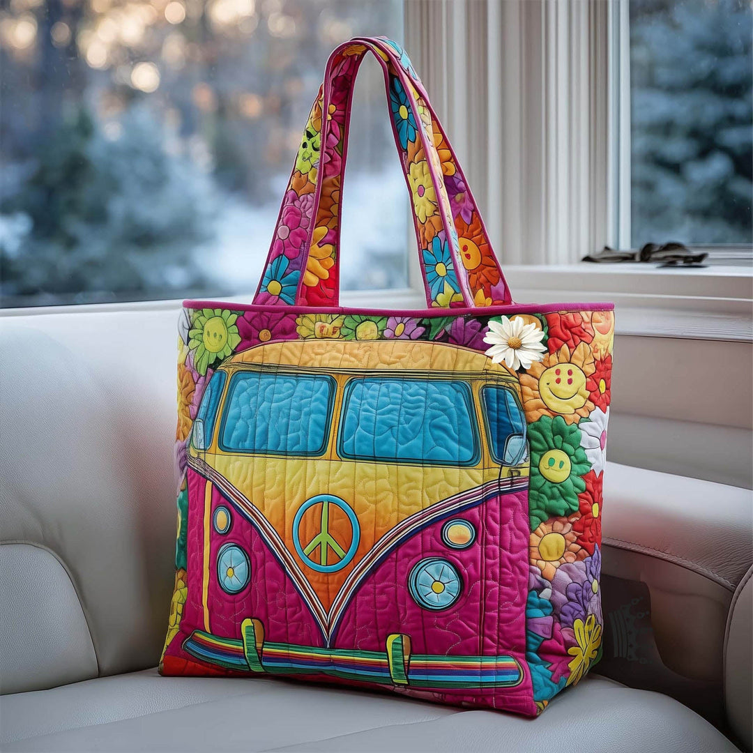 Τσάντα Tote με Κουβέρτα σε Σχέδιο Hippie Van GFTOMA7878