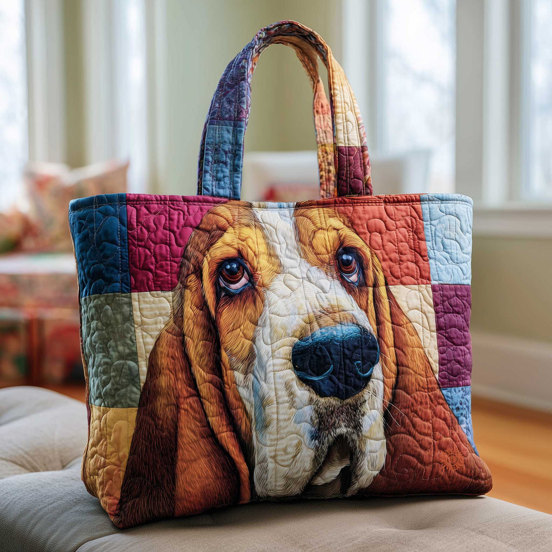 Τσάντα Tote με Θέμα Basset Hounds και Κουβέρτα GFTOMA8623