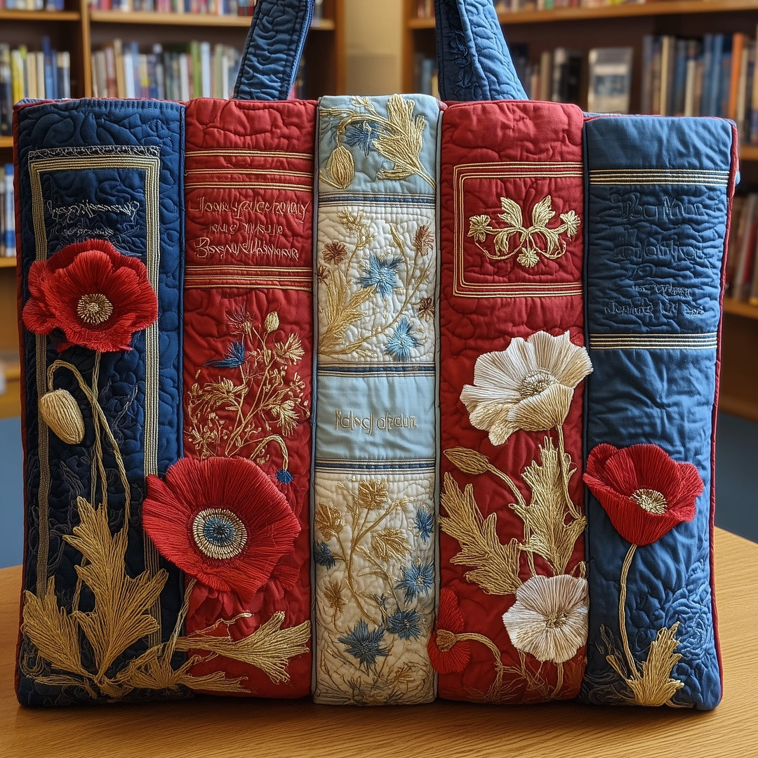 Τσάντα Tote με Κέντημα Glory Library - Μοντέλο GFTONT1835