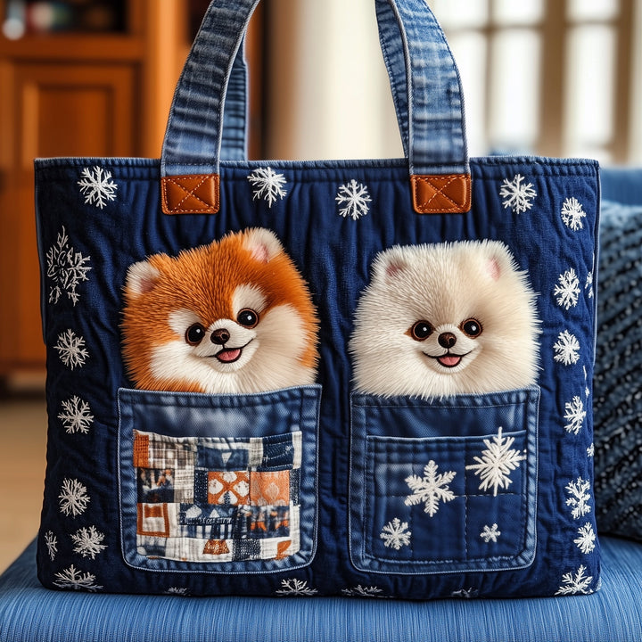 Τσάντα Tote με Σχέδιο Pomeranian GFTONT4118