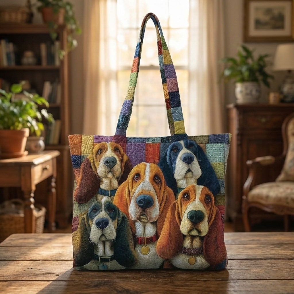 Τσάντα Tote Basset Hound με Κέντημα GFTONT6030