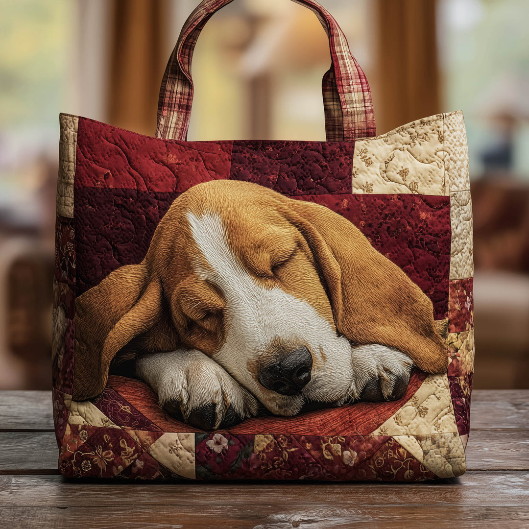 Τσάντα Tote με Θέμα Basset Hound και Κουβέρτα GFTONT6033