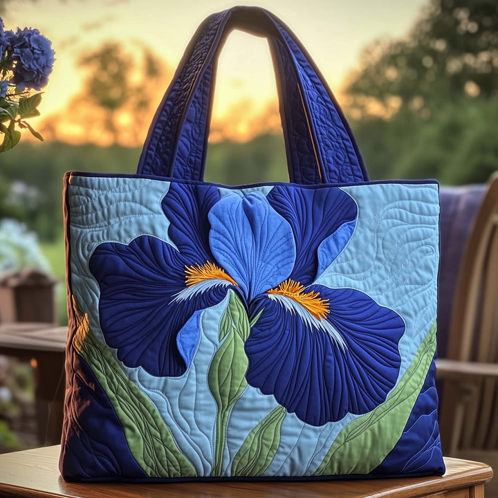 Τσάντα Tote με Κέντημα Iris - Κωδικός GFTOTG1249