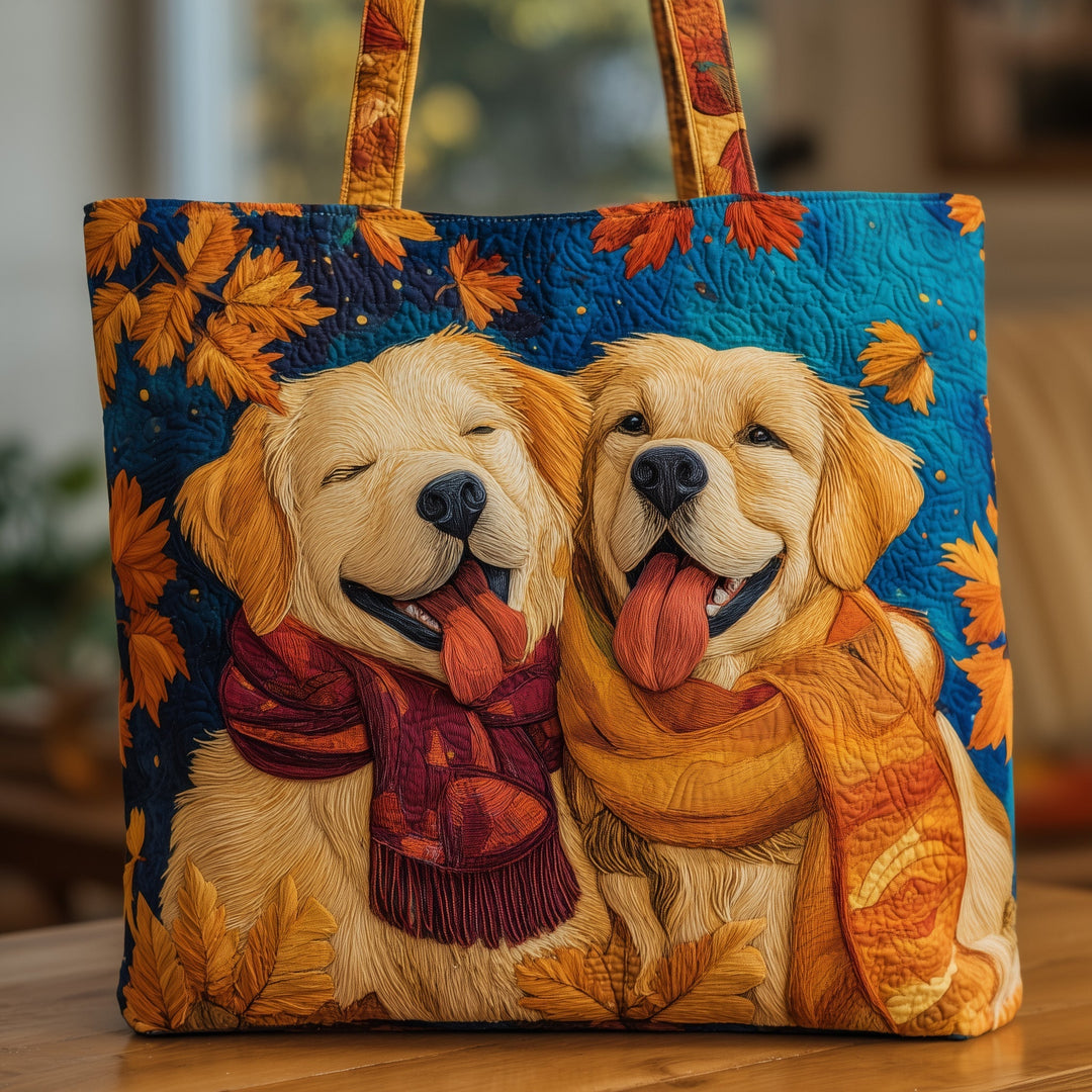 Φθινοπωρινή Τσάντα Tote με Σχέδιο Golden Retriever GFTOTG200