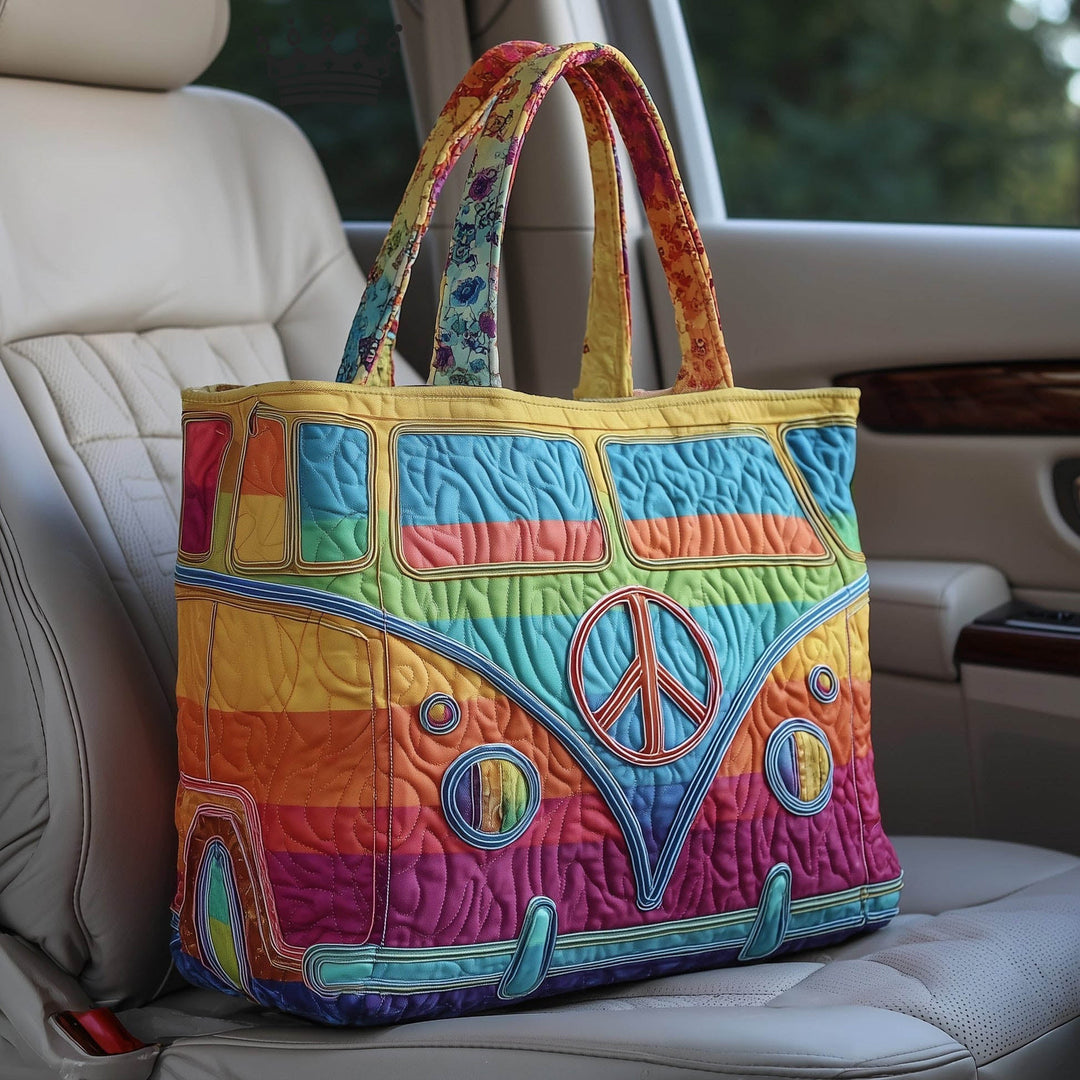 Τσάντα Tote με Σχέδιο Hippie Van GFTOTP10754